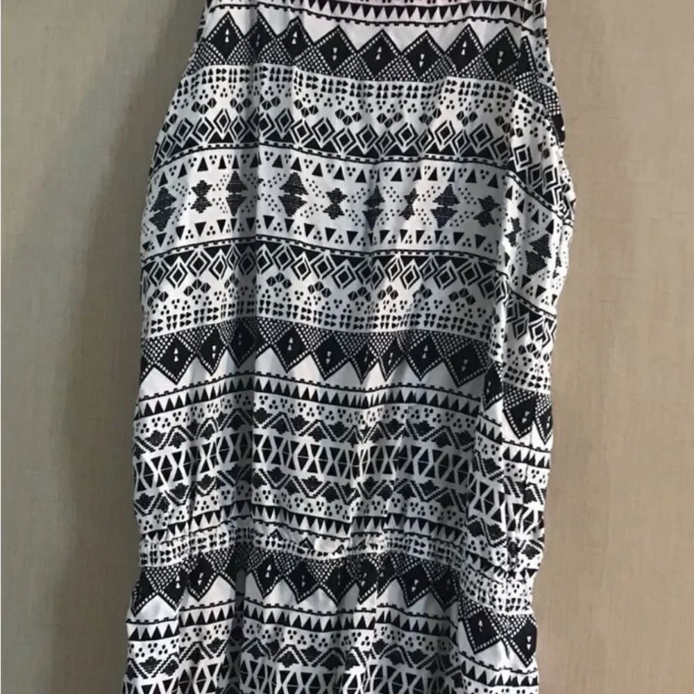 The Children's Place Black White Patterned Romper